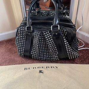 Burberry Knight Studded Leather Bag